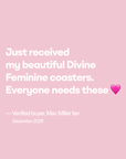 Mac Miller Divine Feminine Coaster Set (6x) + Holder – Limited Handmade Fan Edition