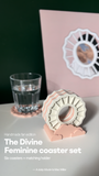 Mac Miller Divine Feminine Coaster Set (6x) + Holder – Limited Handmade Fan Edition